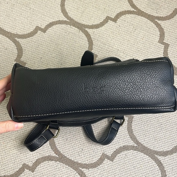 BOC vegan leather multiple pockets Black Gray shoulder tote Bag - Picture 9 of 17